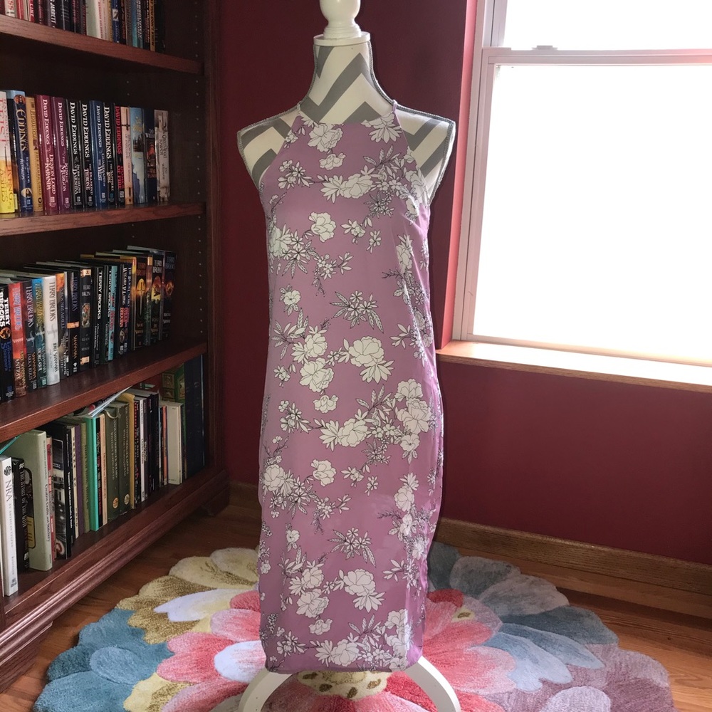 Pink Rose Pink Floral Camisole Slip Dress Size S